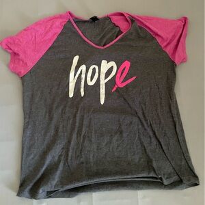 Gray and Pink 'Hope' T-Shirt